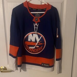 NHL Fanatics Greiss Blue and Orange Islanders Hockey Jersey size S/M Youth